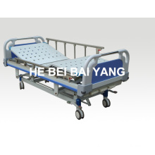 (A-37) - Cama de hospital manual de três funções com cabeça de cama ABS